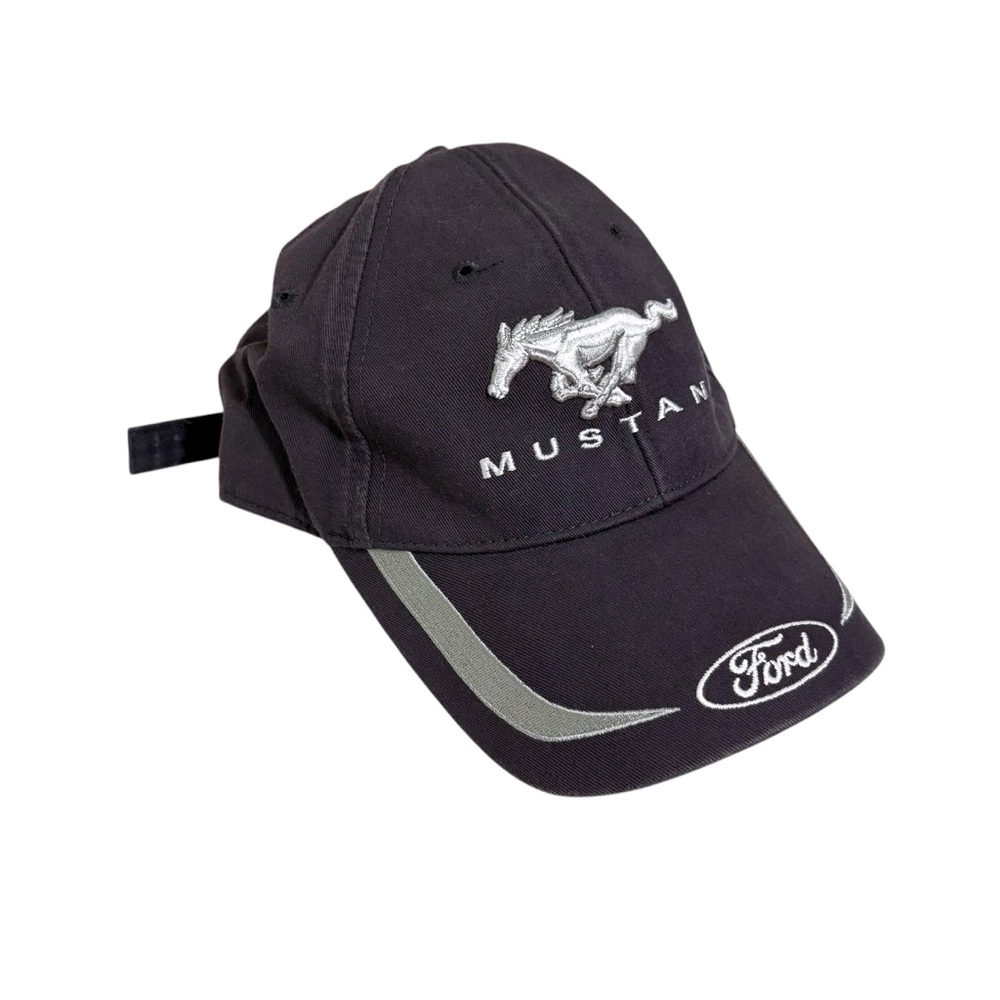 Ford Mustang‎ 07 Gray Embroidered Horse Hat Adjustable Sporty Y2K Outdoor